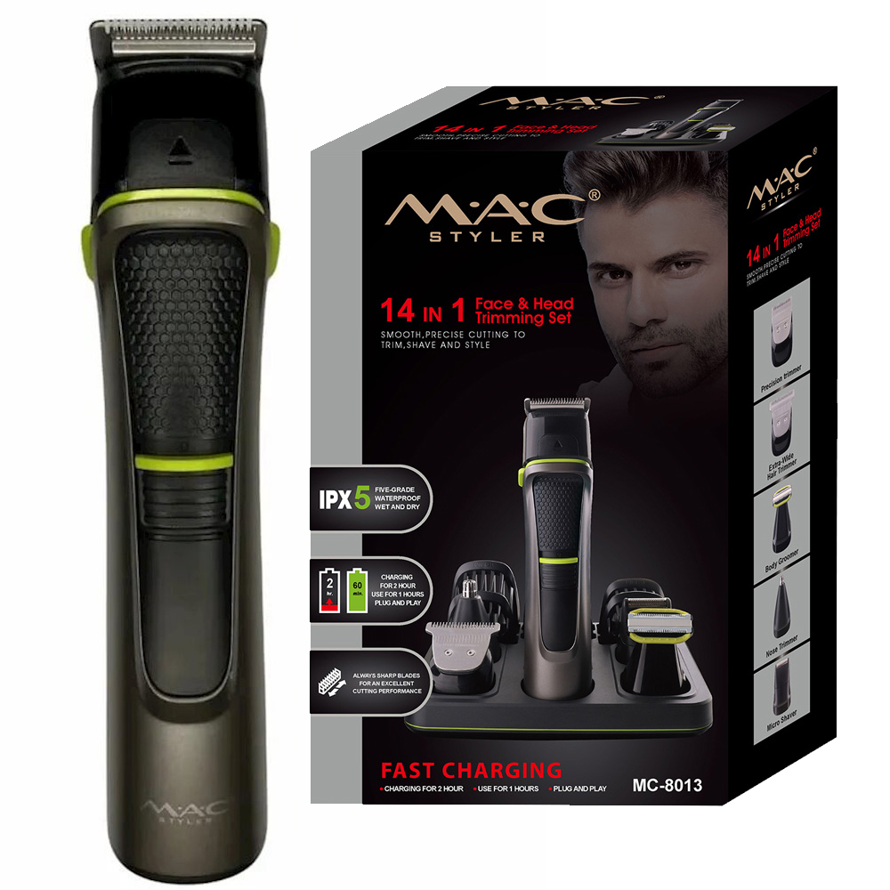 MAC Styler (MC-8013) 14-in-1 Face & Head Hair Trimming Set